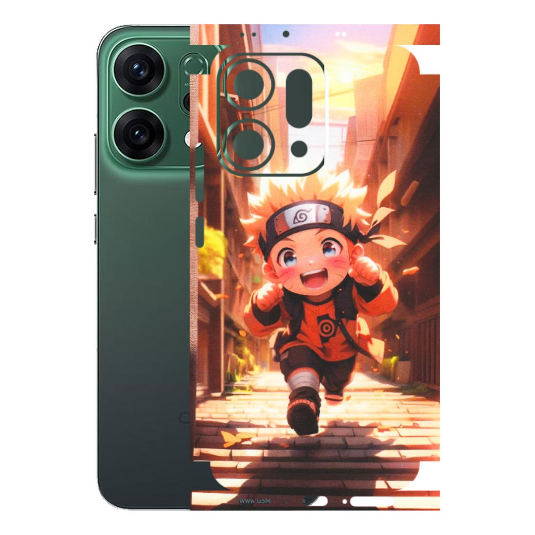 OPPO Phone Skins 2025 (All Models) - Naruto Cute Toon Running - Matte Finish (M-04) Oppo Reno 14 5G