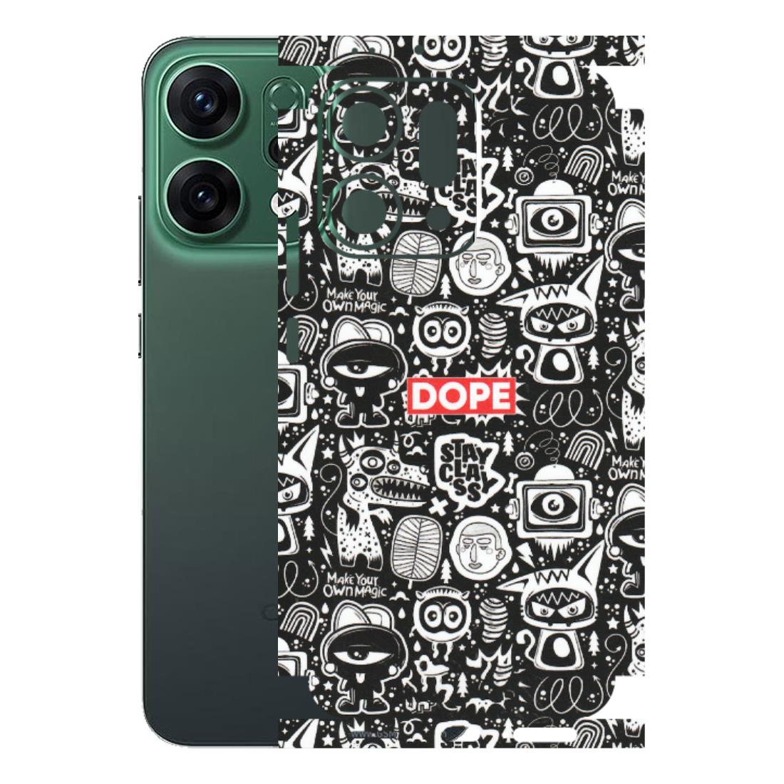 OPPO Phone Skins 2025 (All Models) - Dope Stay Classy Black Doodles - Matte Finish (M-126) Oppo Reno 14 5G