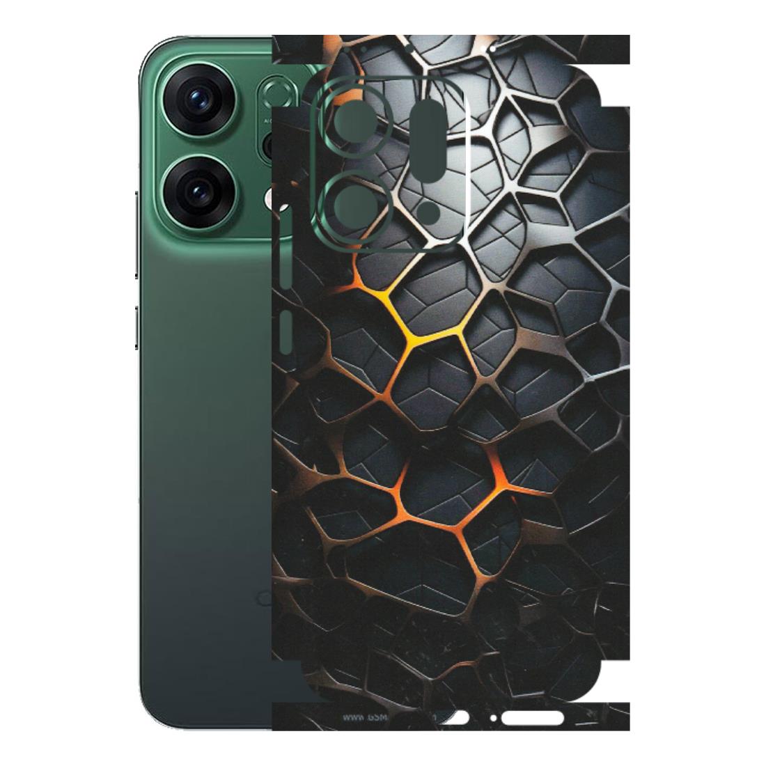 OPPO Phone Skins 2025 (All Models) - New Abstract Graphite Tiles - Matte Finish (M-130) Oppo Reno 14 5G