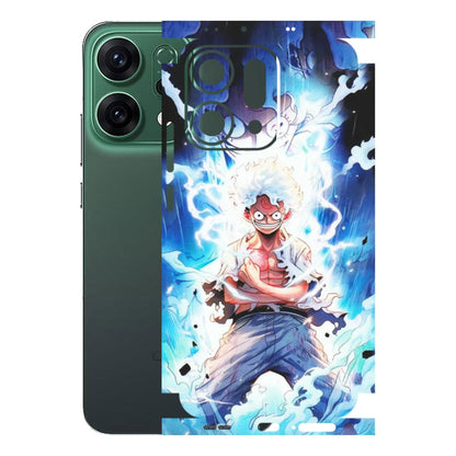 OPPO Phone Skins 2025 (All Models) - Blue Thunder Luffy Anime - Matte Finish (M-132) Oppo Reno 14 5G