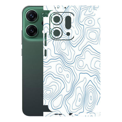 OPPO Phone Skins 2025 (All Models) - Blue And White Swirls - Matte Finish (M-139) Oppo Reno 14 5G