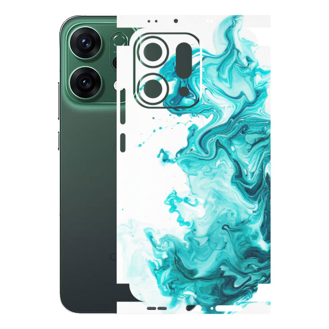 OPPO Phone Skins 2025 (All Models) - Sky Blue Abstract Colour - Matte Finish (M-146) Oppo Reno 14 5G