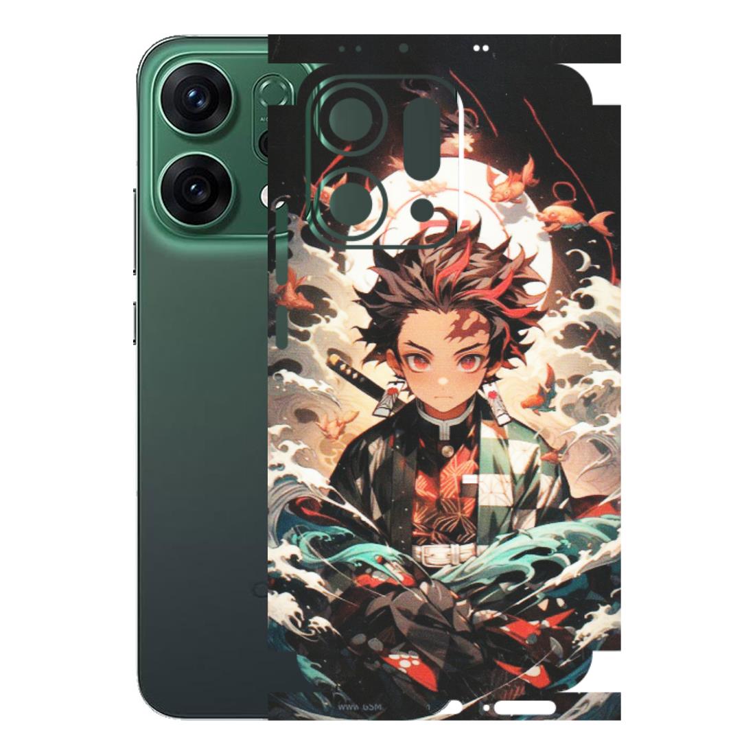 OPPO Phone Skins 2025 (All Models) - Tanjiro Demon Slayer Anime - Matte Finish (M-158) Oppo Reno 14 5G