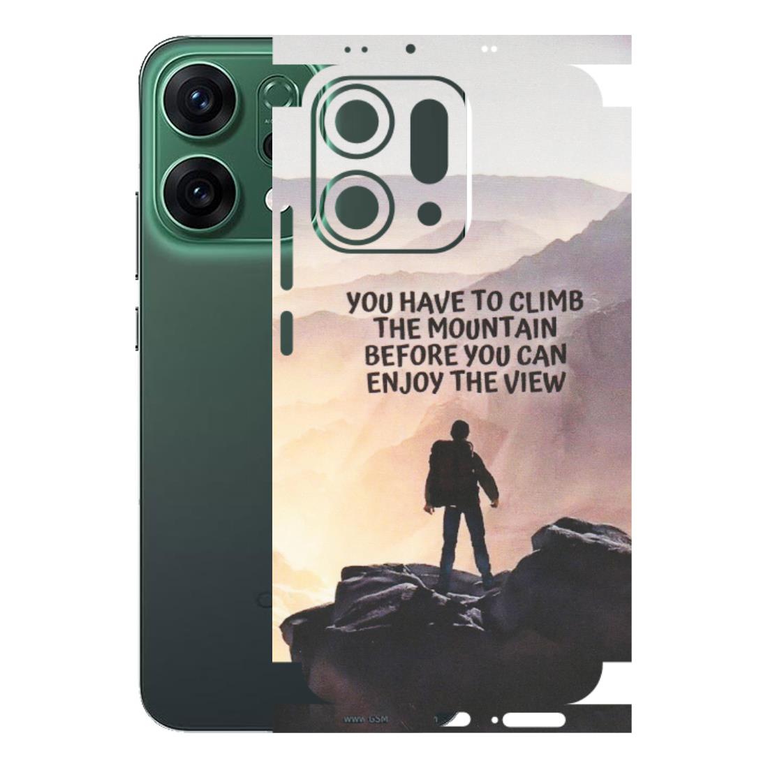 OPPO Phone Skins 2025 (All Models) - Motivational Hiking Mountain - Matte Finish (M-28) Oppo Reno 14 5G