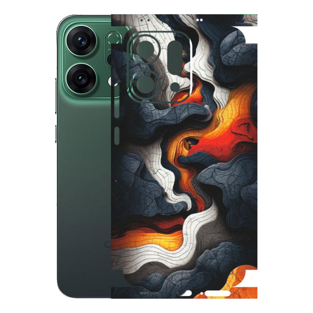 OPPO Phone Skins 2025 (All Models) - Abstract Volcanic Layers - Matte Finish (M-52) Oppo Reno 14 5G