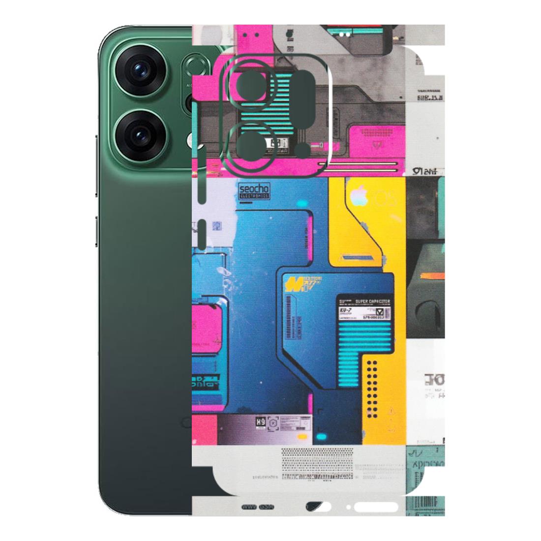 OPPO Phone Skins 2025 (All Models) - Colourfull Motherboard Internals - Matte Finish (M-55) Oppo Reno 14 5G