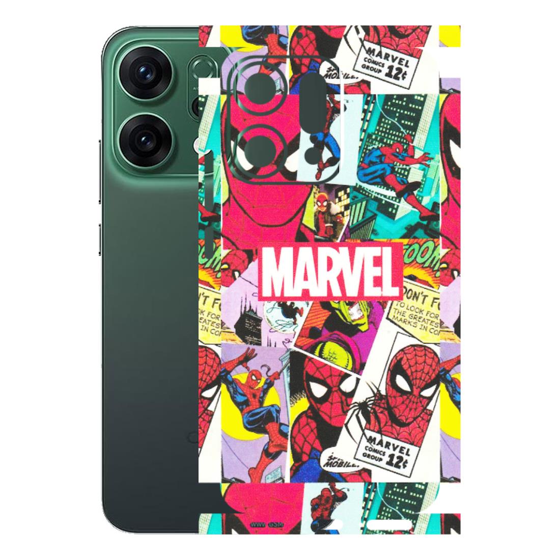 OPPO Phone Skins 2025 (All Models) - Marvel Comic Spiderman Grafitti - Matte Finish (M-72) Oppo Reno 14 5G