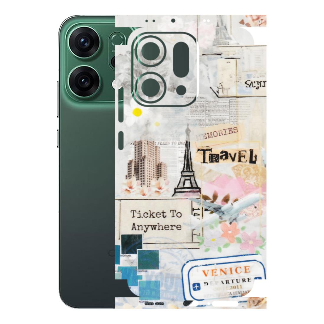 OPPO Phone Skins 2025 (All Models) - Travel Memories - Transparent Finish (T-09) Oppo Reno 14 5G
