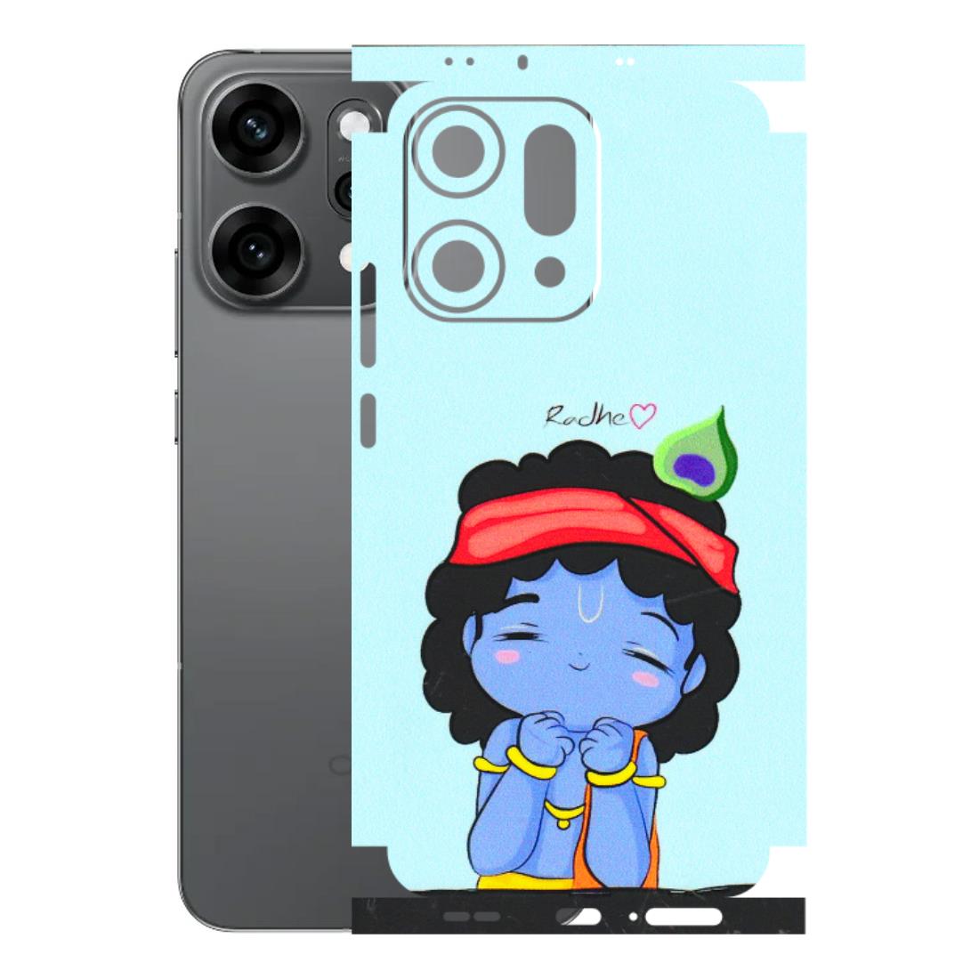 OPPO Phone Skins 2025 (All Models) - Radhe Radhe Cute Toon - 3D Embossed Finish (L-05) Oppo Reno 14 Pro 5G