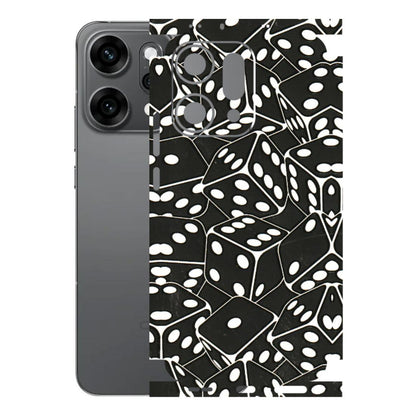 OPPO Phone Skins 2025 (All Models) - Big Black Dices - 3D Embossed Finish (L-106) Oppo Reno 14 Pro 5G