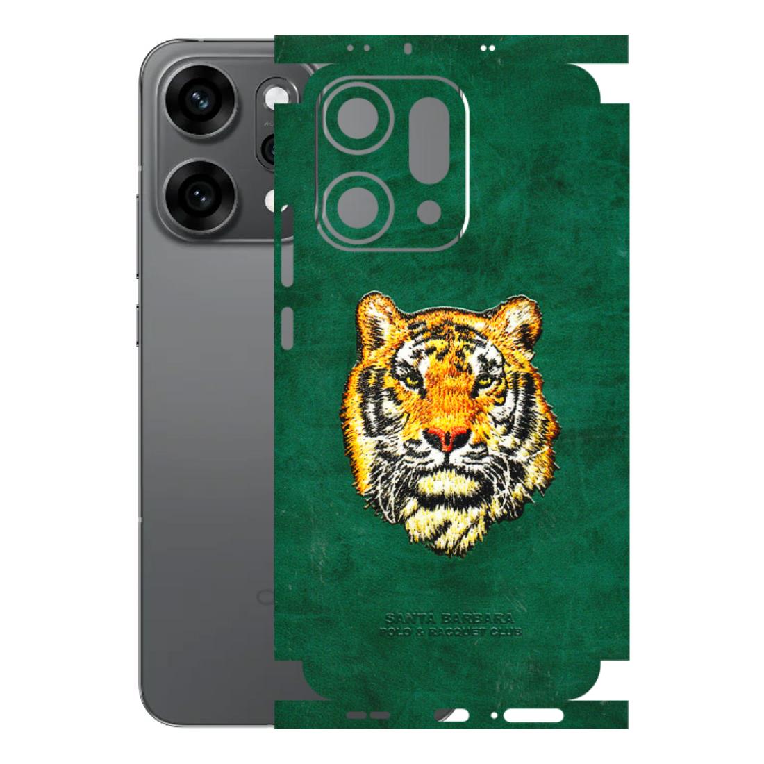 OPPO Phone Skins 2025 (All Models) - Leather Feel Tiger - 3D Embossed Finish (L-111) Oppo Reno 14 Pro 5G
