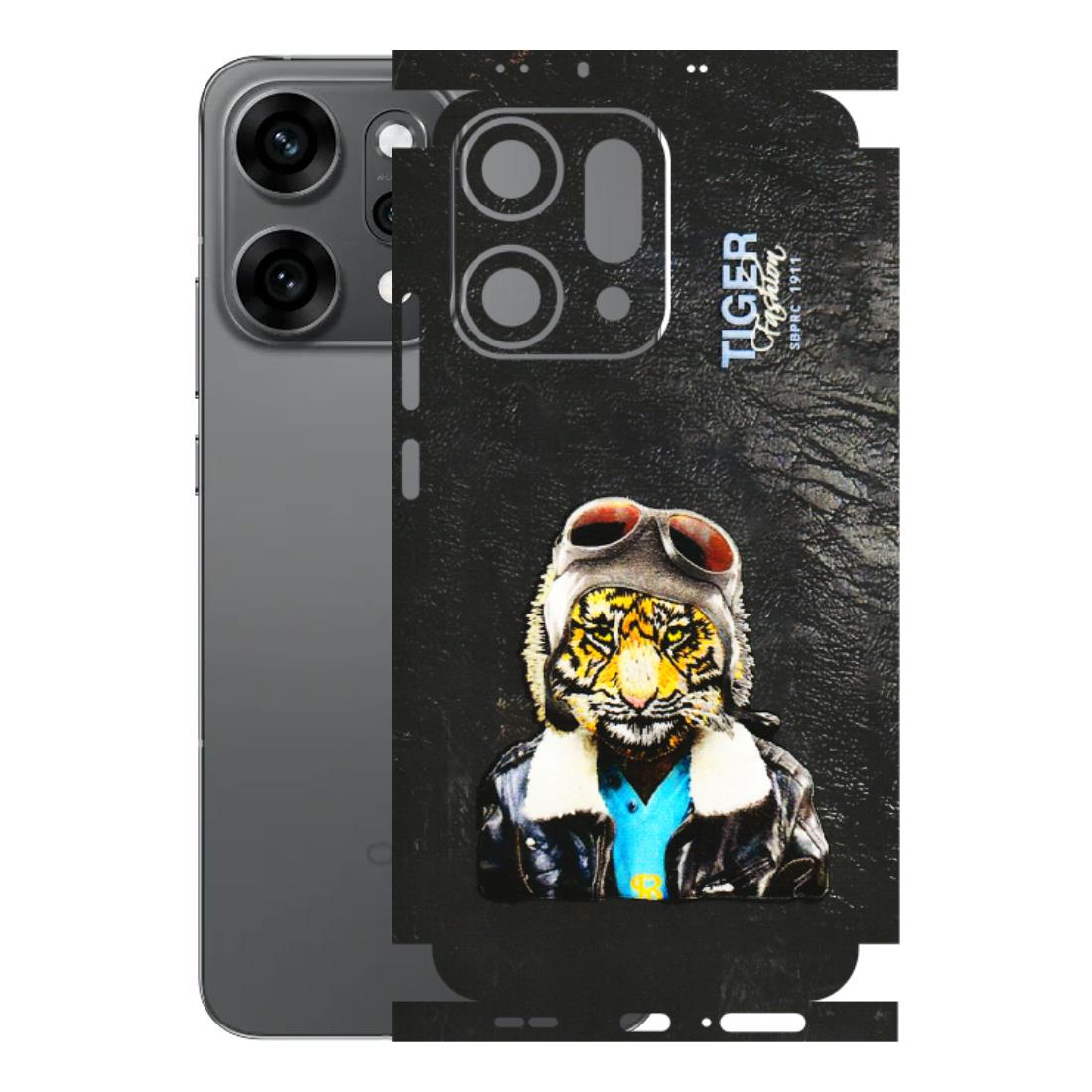 OPPO Phone Skins 2025 (All Models) - Rider Tiger - 3D Embossed Finish (L-113) Oppo Reno 14 Pro 5G