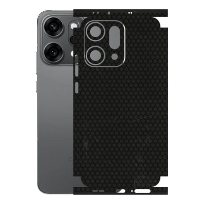 OPPO Phone Skins 2025 (All Models) - Black honeycomb - 3D Embossed Finish (L-114) Oppo Reno 14 Pro 5G