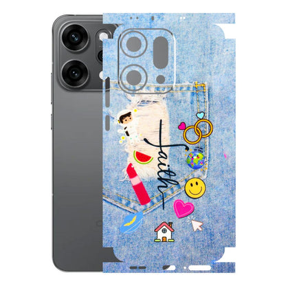 OPPO Phone Skins 2025 (All Models) - Denim Jeans Pocket - 3D Embossed Finish (L-134) Oppo Reno 14 Pro 5G