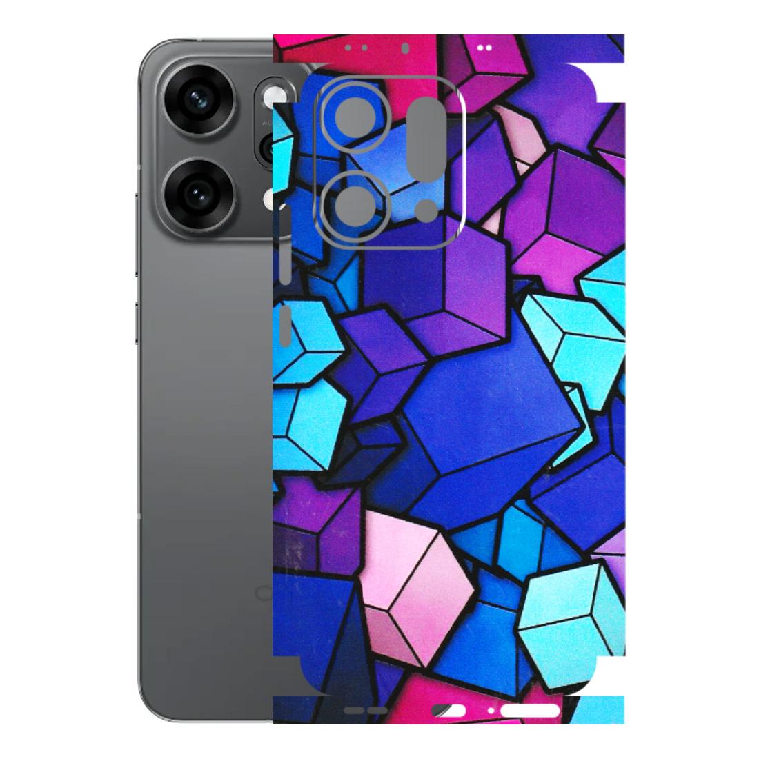 OPPO Phone Skins 2025 (All Models) - Cube Doodle - 3D Embossed Finish (L-141) Oppo Reno 14 Pro 5G