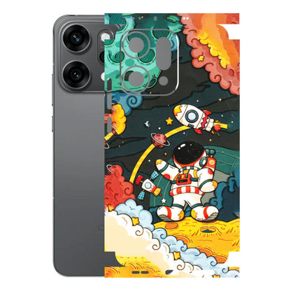 OPPO Phone Skins 2025 (All Models) - Astronauts & Spaceship - 3D Embossed Finish (L-145) Oppo Reno 14 Pro 5G