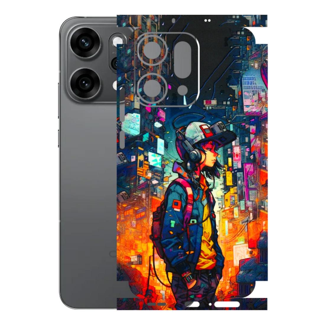 OPPO Phone Skins 2025 (All Models) - Street Anime Guy - 3D Embossed Finish (L-158) Oppo Reno 14 Pro 5G