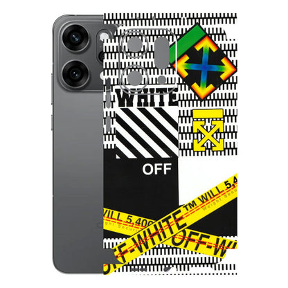 OPPO Phone Skins 2025 (All Models) - White Off Abstract - 3D Embossed Finish (L-172) Oppo Reno 14 Pro 5G