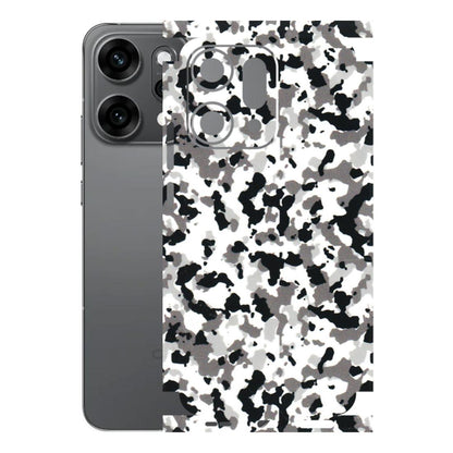 OPPO Phone Skins 2025 (All Models) - White Black Camouflage - 3D Embossed Finish (L-18) Oppo Reno 14 Pro 5G