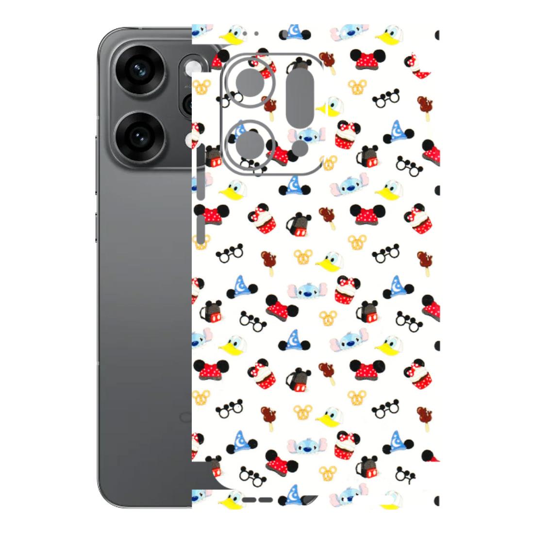 OPPO Phone Skins 2025 (All Models) - Minnie Mouse & Donald Doodles s - 3D Embossed Finish (L-194) Oppo Reno 14 Pro 5G
