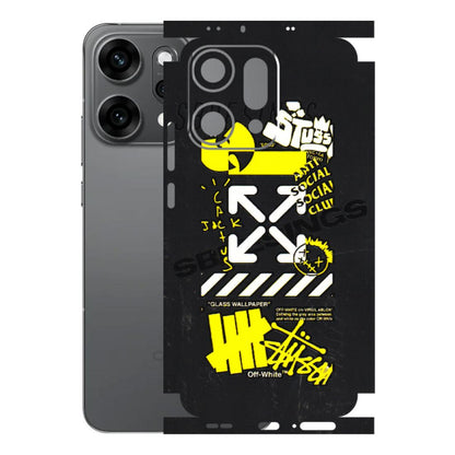 OPPO Phone Skins 2025 (All Models) - Anti Social Graffiti - 3D Embossed Finish (L-198) Oppo Reno 14 Pro 5G