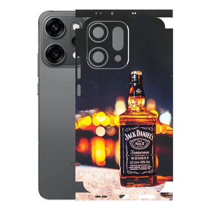 OPPO Phone Skins 2025 (All Models) - JD Whiskey Bottle - 3D Embossed Finish (L-20) Oppo Reno 14 Pro 5G
