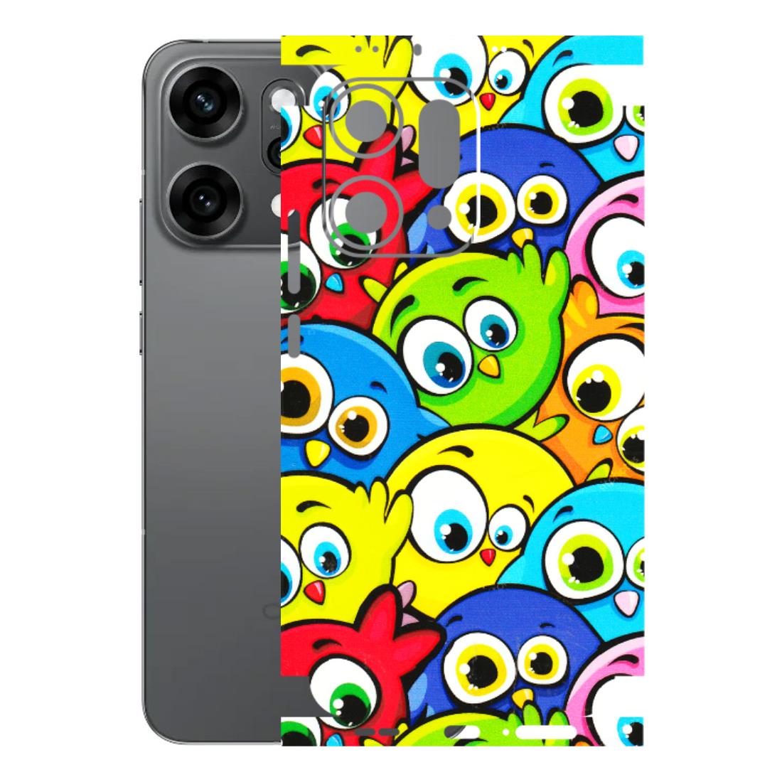 OPPO Phone Skins 2025 (All Models) - Cute Fluffy Birds - 3D Embossed Finish (L-213) Oppo Reno 14 Pro 5G