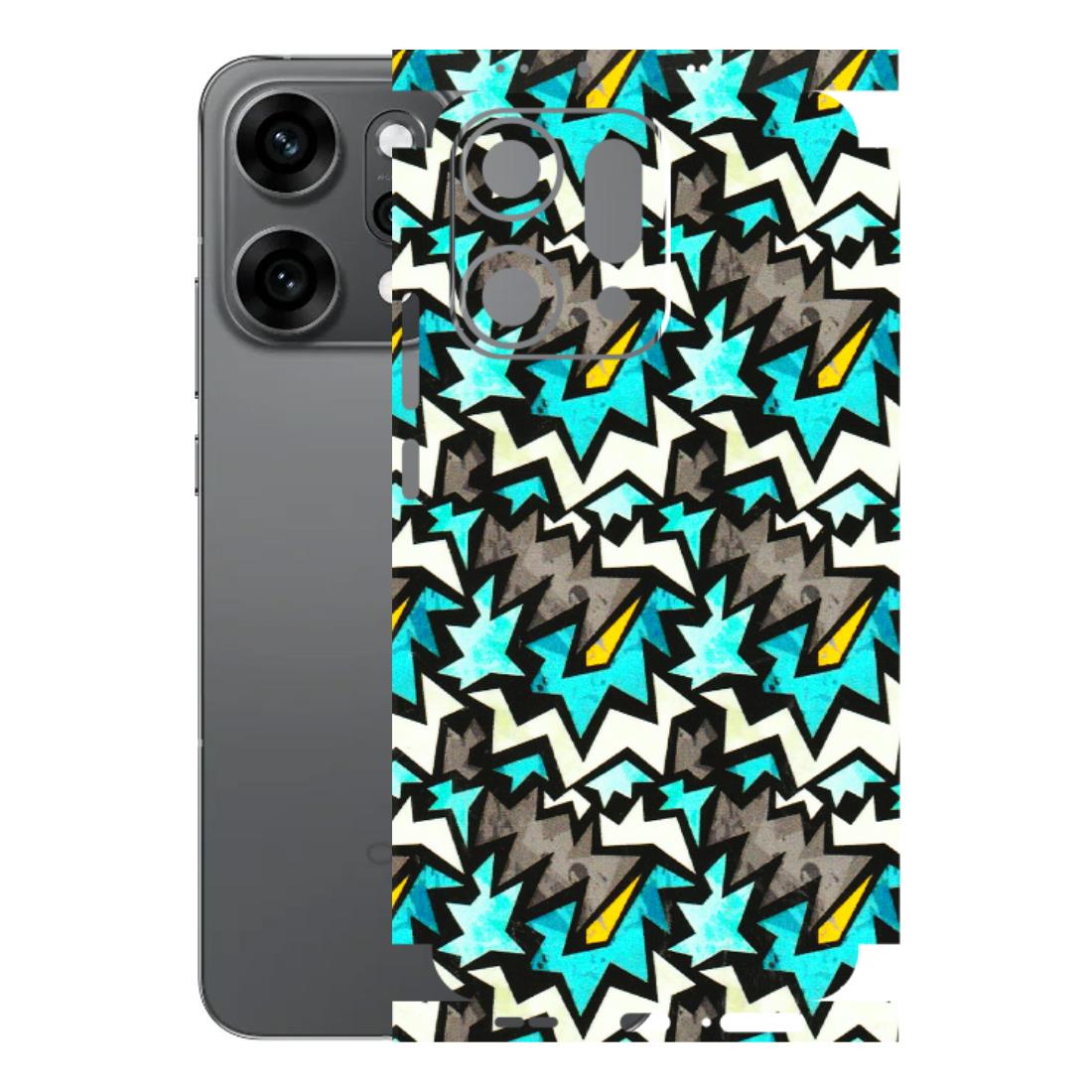 OPPO Phone Skins 2025 (All Models) - Funky Zig Zag - 3D Embossed Finish (L-223) Oppo Reno 14 Pro 5G