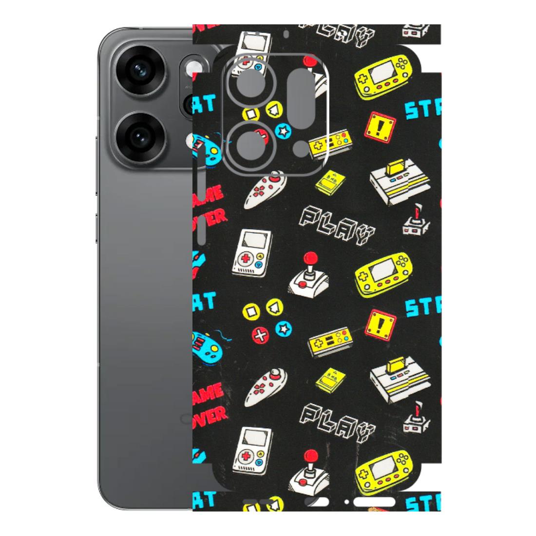 OPPO Phone Skins 2025 (All Models) - Gaming Doodles - 3D Embossed Finish (L-224) Oppo Reno 14 Pro 5G