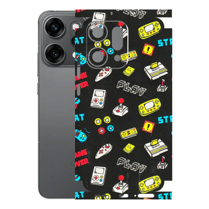 OPPO Phone Skins 2025 (All Models) - Gaming Doodles - 3D Embossed Finish (L-224) Oppo Reno 14 Pro 5G
