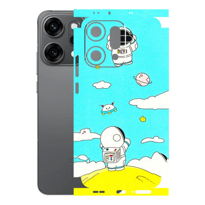 OPPO Phone Skins 2025 (All Models) - Blue Skies Astro Float - 3D Embossed Finish (L-230) Oppo Reno 14 Pro 5G