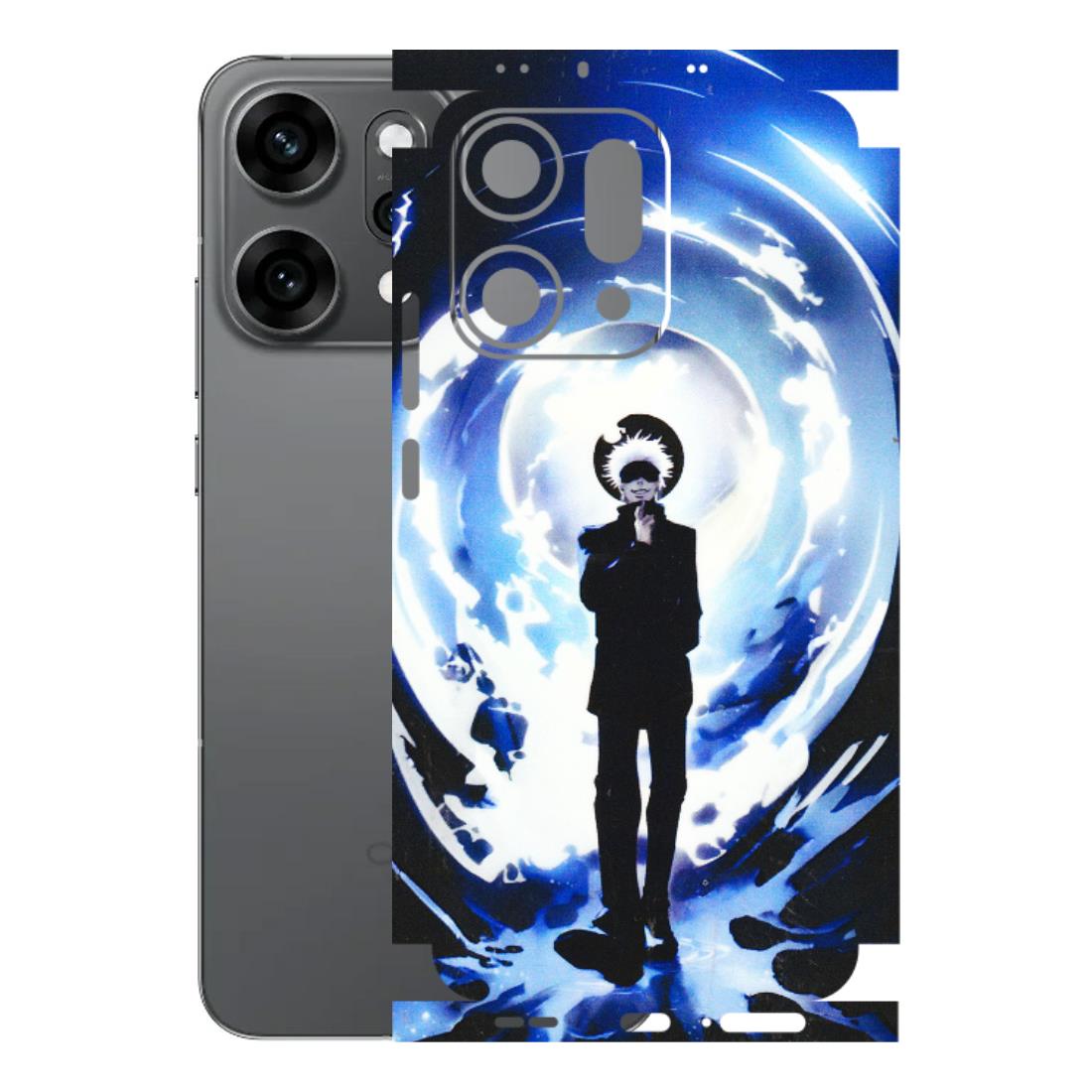 OPPO Phone Skins 2025 (All Models) - Satoru Gojo Dark Blue - 3D Embossed Finish (L-235) Oppo Reno 14 Pro 5G