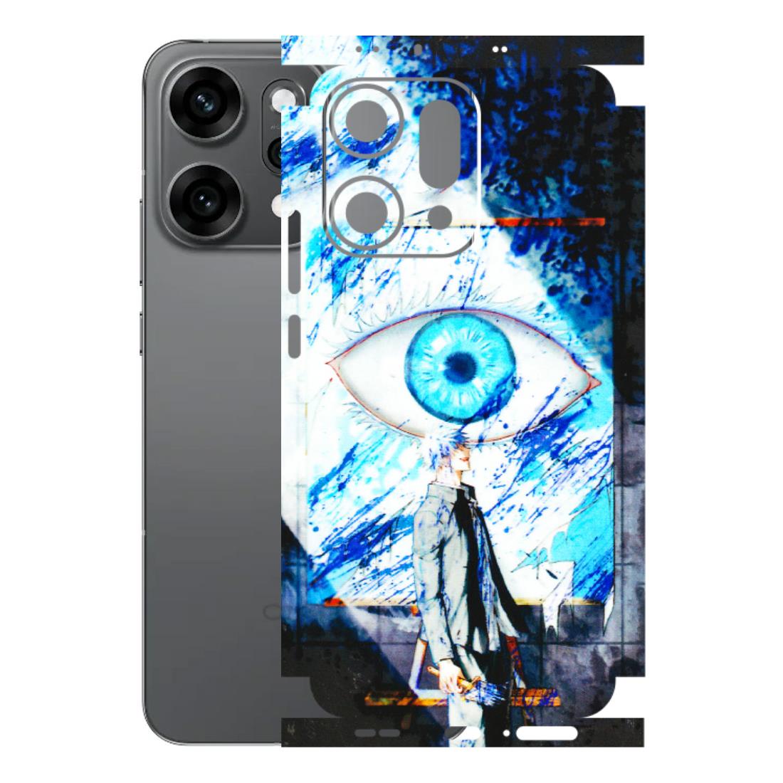 OPPO Phone Skins 2025 (All Models) - Gojo Satoru evil eye - 3D Embossed Finish (L-239) Oppo Reno 14 Pro 5G