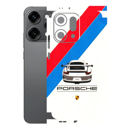 OPPO Phone Skins 2025 (All Models) - Porche Car Sober Logo - 3D Embossed Finish (L-248) Oppo Reno 14 Pro 5G