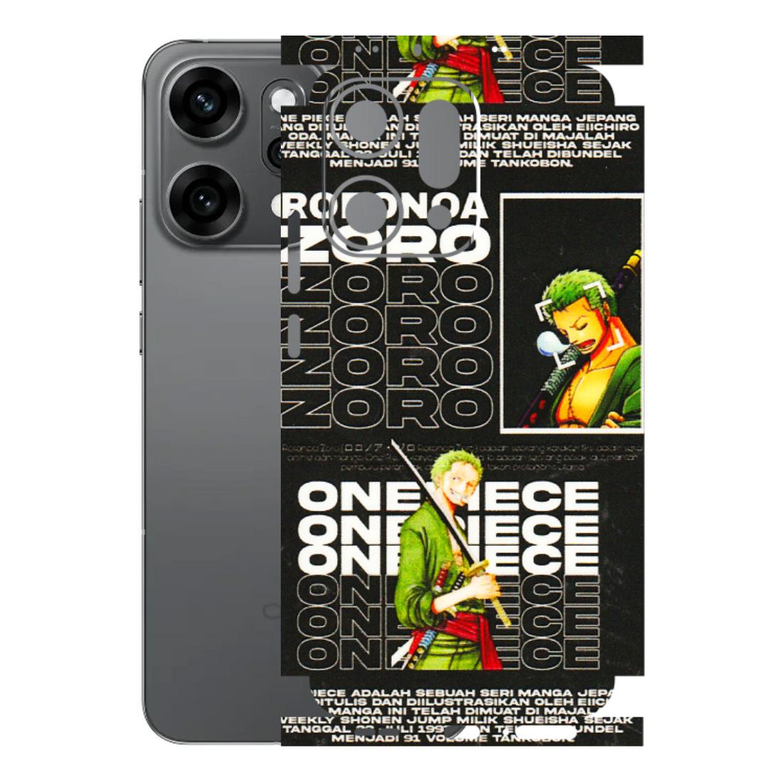OPPO Phone Skins 2025 (All Models) - One Piece Zoro - 3D Embossed Finish (L-250) Oppo Reno 14 Pro 5G