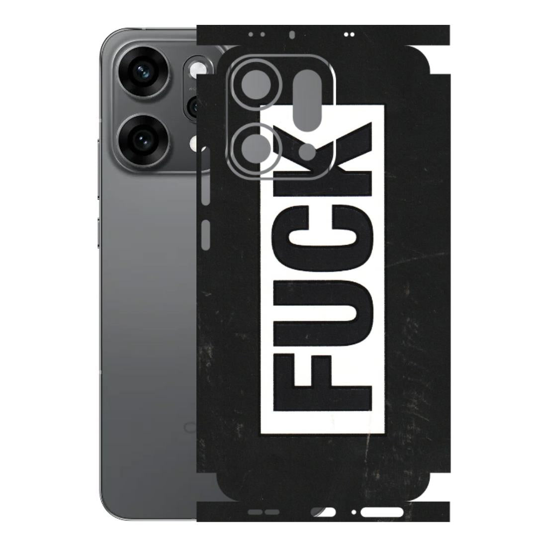 OPPO Phone Skins 2025 (All Models) - The F Word - 3D Embossed Finish (L-255) Oppo Reno 14 Pro 5G