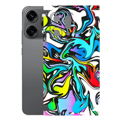 OPPO Phone Skins 2025 (All Models) - Abstract Colour Paints Latest - 3D Embossed Finish (L-271) Oppo Reno 14 Pro 5G