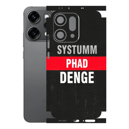 OPPO Phone Skins 2025 (All Models) - Systumm Phad Denge Latest - 3D Embossed Finish (L-278) Oppo Reno 14 Pro 5G