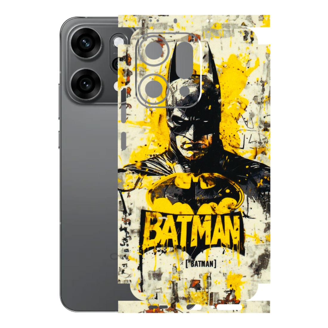 OPPO Phone Skins 2025 (All Models) - Batman Yellow BT - 3D Embossed Finish (L-304) Oppo Reno 14 Pro 5G