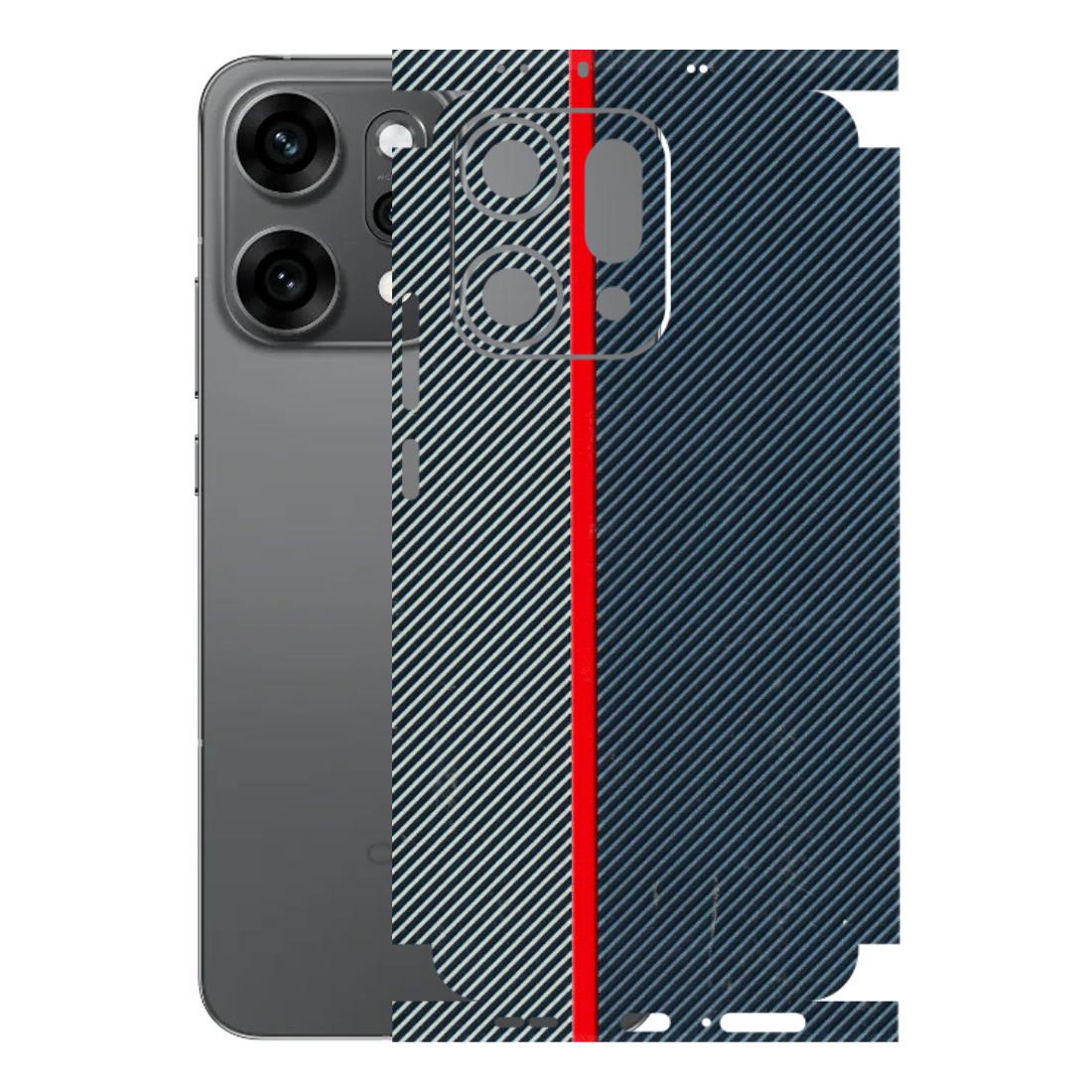 OPPO Phone Skins 2025 (All Models) - Blue Sober Lines - 3D Embossed Finish (L-305) Oppo Reno 14 Pro 5G