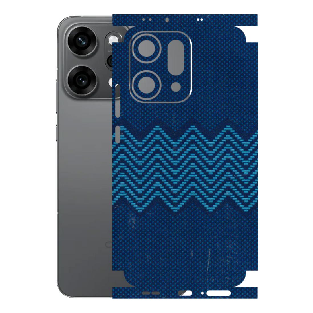 OPPO Phone Skins 2025 (All Models) - Blue Sober Waves - 3D Embossed Finish (L-306) Oppo Reno 14 Pro 5G