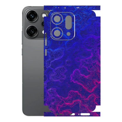 OPPO Phone Skins 2025 (All Models) - Purple Ripples Swirl - 3D Embossed Finish (L-314) Oppo Reno 14 Pro 5G
