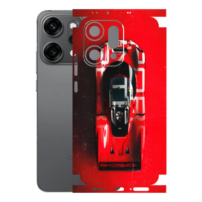 OPPO Phone Skins 2025 (All Models) - Red Porsche Car Logo - 3D Embossed Finish (L-315) Oppo Reno 14 Pro 5G