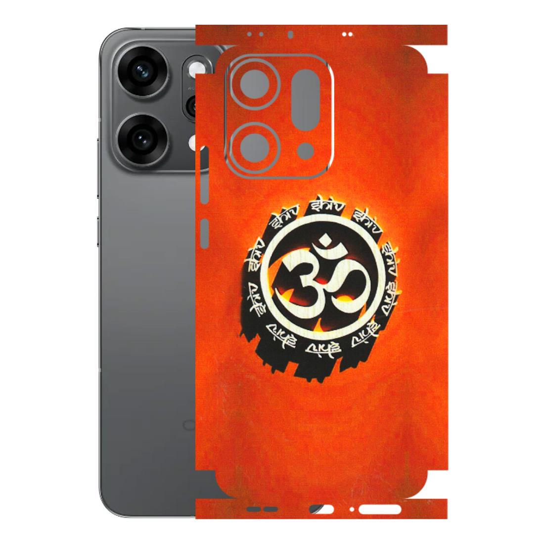 OPPO Phone Skins 2025 (All Models) - Aum Shiv Orange - 3D Embossed Finish (L-32) Oppo Reno 14 Pro 5G