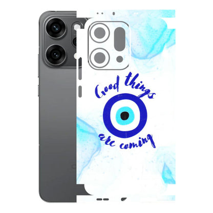 OPPO Phone Skins 2025 (All Models) - Evil Eye Good Things Are Coming - 3D Embossed Finish (L-322) Oppo Reno 14 Pro 5G