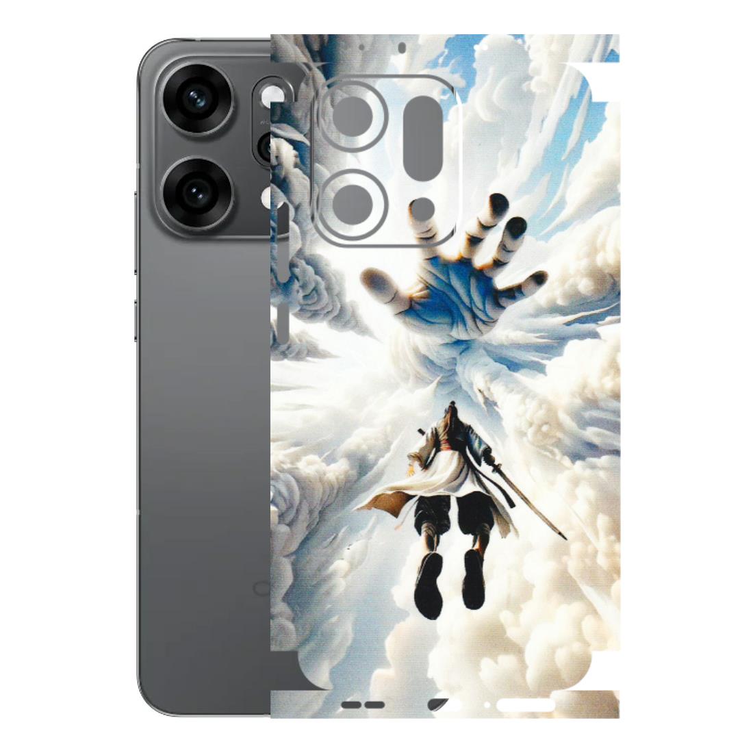 OPPO Phone Skins 2025 (All Models) - Big Hand With Monkey King - 3D Embossed Finish (L-323) Oppo Reno 14 Pro 5G