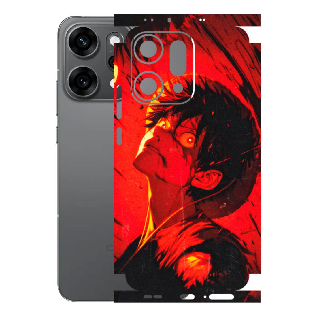 OPPO Phone Skins 2025 (All Models) - D.Luffy Power Up One Piece Anime - 3D Embossed Finish (L-326) Oppo Reno 14 Pro 5G