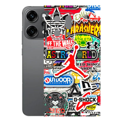 OPPO Phone Skins 2025 (All Models) - Multi Brands Sticker Graffiti - 3D Embossed Finish (L-37) Oppo Reno 14 Pro 5G