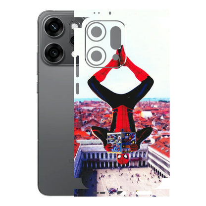 OPPO Phone Skins 2025 (All Models) - Spiderman Hanging - 3D Embossed Finish (L-53) Oppo Reno 14 Pro 5G