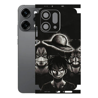 OPPO Phone Skins 2025 (All Models) - Black Luffy Hat - 3D Embossed Finish (L-57) Oppo Reno 14 Pro 5G
